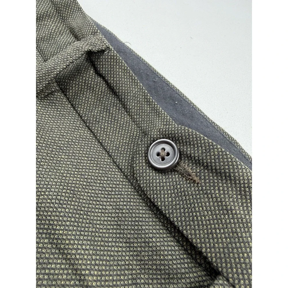 Luciano Natazzi Pure Wool Dress Pants Men's Size 40 Dark Green Made In‎ Italy